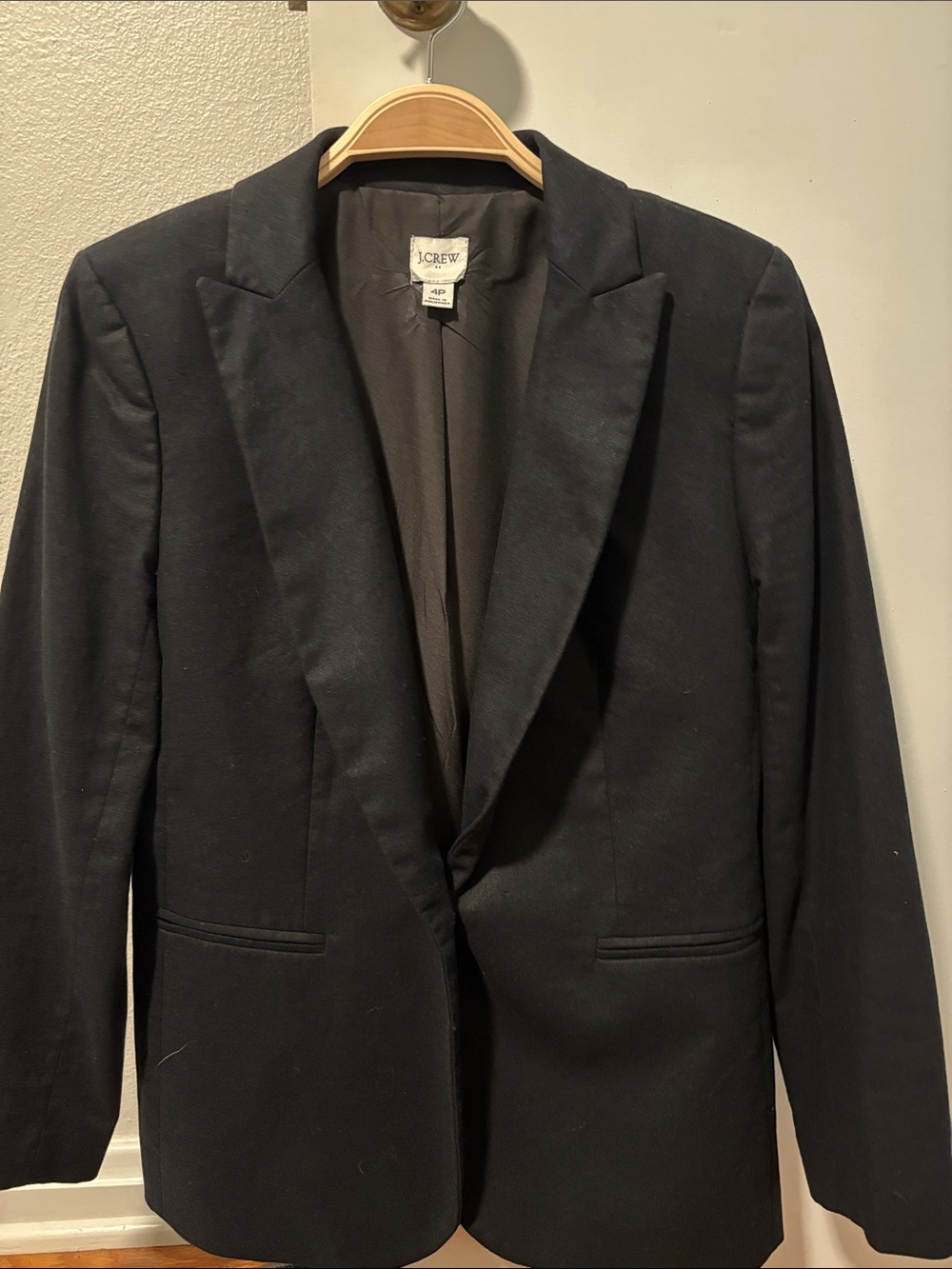J. Crew Women’s Black Linen Blazer - Classic Tailored Fit